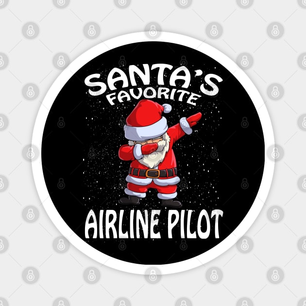 Santas Favorite Airline Pilot Christmas Magnet by intelus